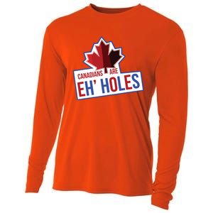 Canadians Are Eh Holes Funny Canada Cooling Performance Long Sleeve Crew