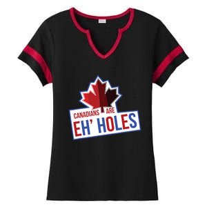 Canadians Are Eh Holes Funny Canada Ladies Halftime Notch Neck Tee