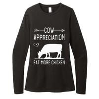 Cow Appreciation Eat More Chicken Funny Gift Cows Womens CVC Long Sleeve Shirt