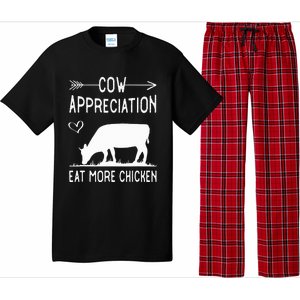 Cow Appreciation Eat More Chicken Funny Gift Cows Pajama Set