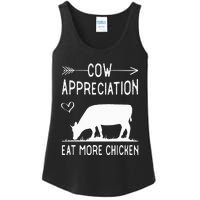 Cow Appreciation Eat More Chicken Funny Gift Cows Ladies Essential Tank