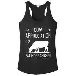 Cow Appreciation Eat More Chicken Funny Gift Cows Ladies PosiCharge Competitor Racerback Tank