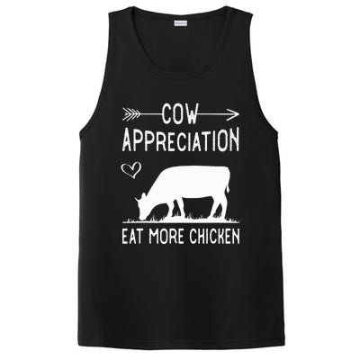 Cow Appreciation Eat More Chicken Funny Gift Cows PosiCharge Competitor Tank