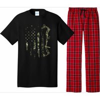 Camo American Flag Bowhunting Bow Archery Deer Hunting Gift  Pajama Set