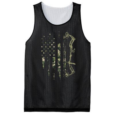 Camo American Flag Bowhunting Bow Archery Deer Hunting Gift  Mesh Reversible Basketball Jersey Tank