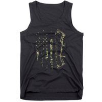 Camo American Flag Bowhunting Bow Archery Deer Hunting Gift  Tank Top