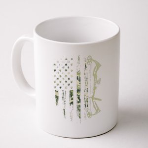 Camo American Flag Bowhunting Bow Archery Deer Hunting Gift  Coffee Mug