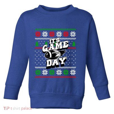 Christmas American Football Sports Xmas Design Funny Gift Toddler Sweatshirt