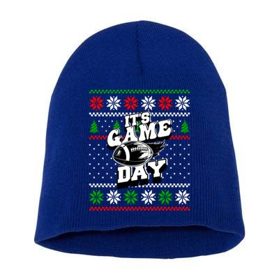 Christmas American Football Sports Xmas Design Funny Gift Short Acrylic Beanie