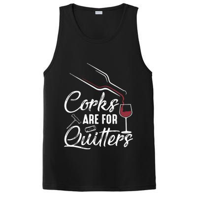 Corks Are For Quitters Funny Wine Drinking Team Festival PosiCharge Competitor Tank