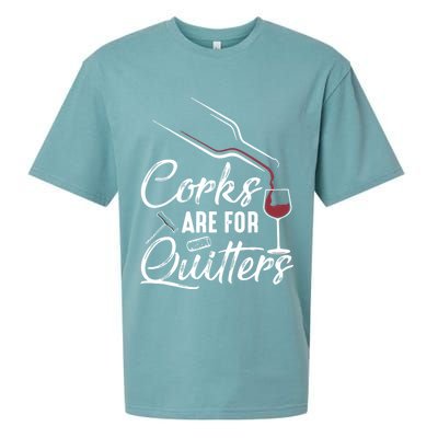 Corks Are For Quitters Funny Wine Drinking Team Festival Sueded Cloud Jersey T-Shirt