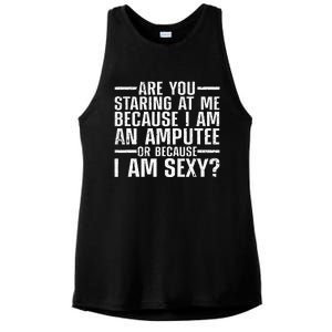 Cool Ampu For Men Women Leg Amputation Handicapped Sexy Ladies PosiCharge Tri-Blend Wicking Tank