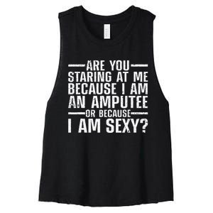 Cool Ampu For Men Women Leg Amputation Handicapped Sexy Women's Racerback Cropped Tank