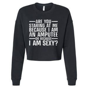 Cool Ampu For Men Women Leg Amputation Handicapped Sexy Cropped Pullover Crew