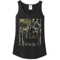 Camouflage American Flag Fishing Hunting Hunter Deer Fish Ladies Essential Tank