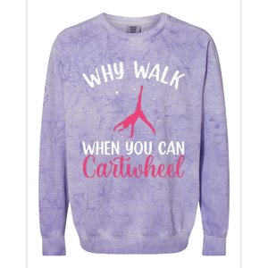 Cartwheel Art For Gymnast Gymnastics Tumbling Colorblast Crewneck Sweatshirt