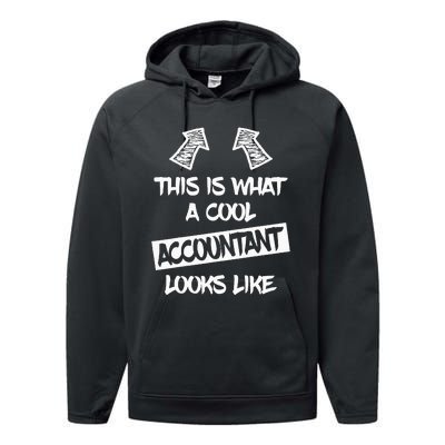 Cool Accountant Funny Saying Accountants Bookkeepers Performance Fleece Hoodie