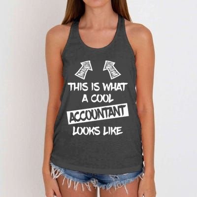 Cool Accountant Funny Saying Accountants Bookkeepers Women's Knotted Racerback Tank