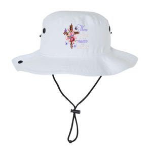 Cross And Flower There Is Power In The Name Of Jesus Christ Legacy Cool Fit Booney Bucket Hat