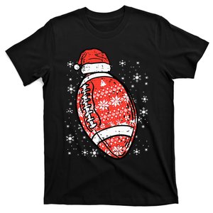 Christmas American Football Santa Xmas Sports T-Shirt