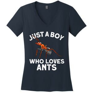 Cool Ant For Ant Farm Entomology Ants Insect Women's V-Neck T-Shirt