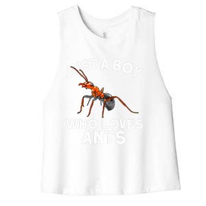 Cool Ant For Ant Farm Entomology Ants Insect Women's Racerback Cropped Tank