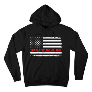 Connecticut American Flag Putnam Usa Patriotic Souvenir Hoodie