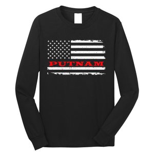 Connecticut American Flag Putnam Usa Patriotic Souvenir Long Sleeve Shirt