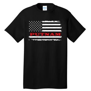 Connecticut American Flag Putnam Usa Patriotic Souvenir Tall T-Shirt