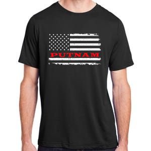 Connecticut American Flag Putnam Usa Patriotic Souvenir Adult ChromaSoft Performance T-Shirt