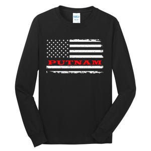 Connecticut American Flag Putnam Usa Patriotic Souvenir Tall Long Sleeve T-Shirt