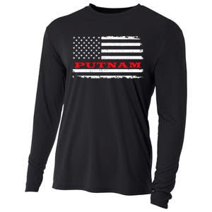 Connecticut American Flag Putnam Usa Patriotic Souvenir Cooling Performance Long Sleeve Crew