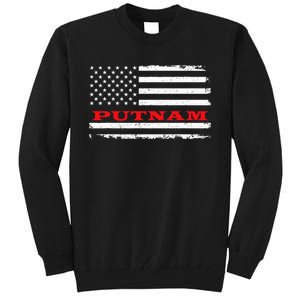 Connecticut American Flag Putnam Usa Patriotic Souvenir Tall Sweatshirt