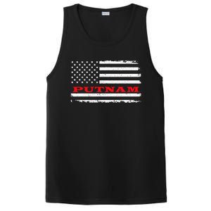 Connecticut American Flag Putnam Usa Patriotic Souvenir PosiCharge Competitor Tank