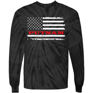 Connecticut American Flag Putnam Usa Patriotic Souvenir Tie-Dye Long Sleeve Shirt