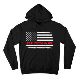 Connecticut American Flag Putnam Usa Patriotic Souvenir Tall Hoodie