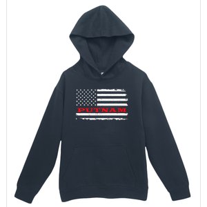 Connecticut American Flag Putnam Usa Patriotic Souvenir Urban Pullover Hoodie