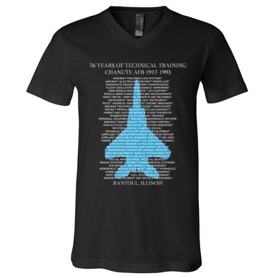 Chanute Afb F15 Eagletshirt Rantoul Illinois V-Neck T-Shirt