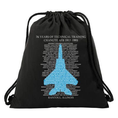 Chanute Afb F15 Eagletshirt Rantoul Illinois Drawstring Bag