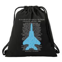 Chanute Afb F15 Eagletshirt Rantoul Illinois Drawstring Bag