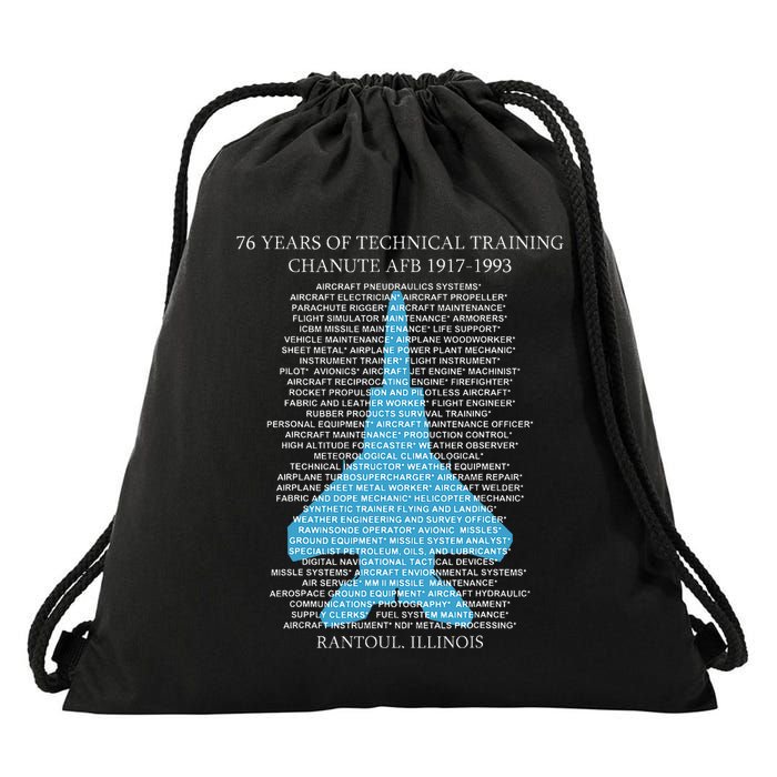 Chanute Afb F15 Eagletshirt Rantoul Illinois Drawstring Bag