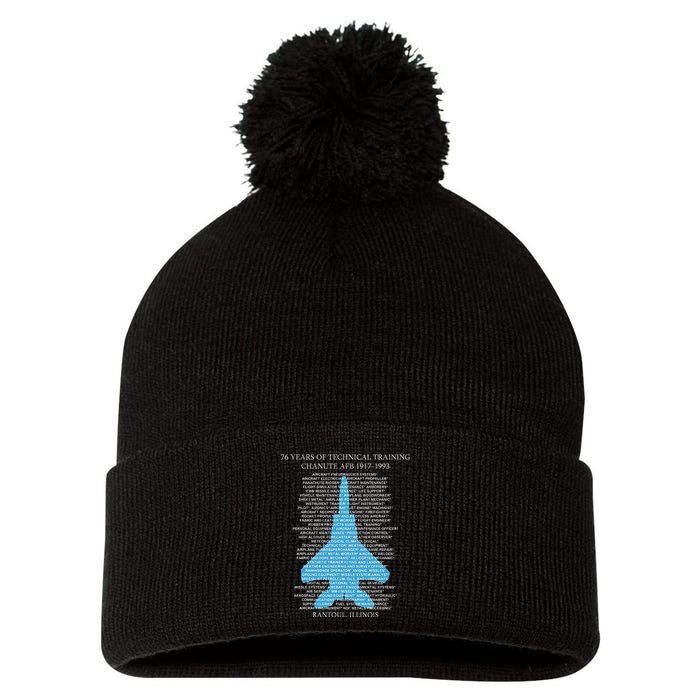 Chanute Afb F15 Eagletshirt Rantoul Illinois Pom Pom 12in Knit Beanie