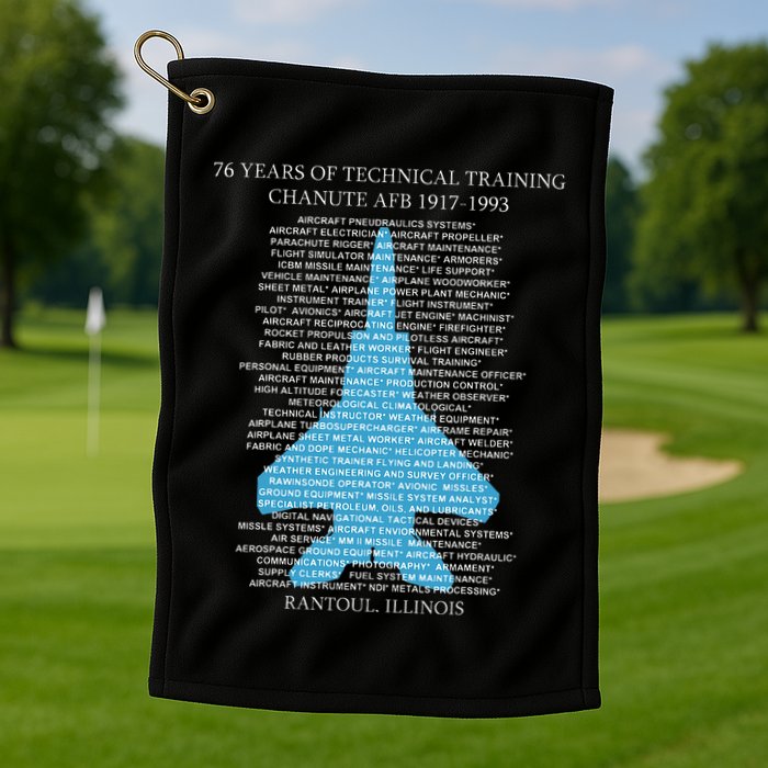Chanute Afb F15 Eagletshirt Rantoul Illinois Golf Towel