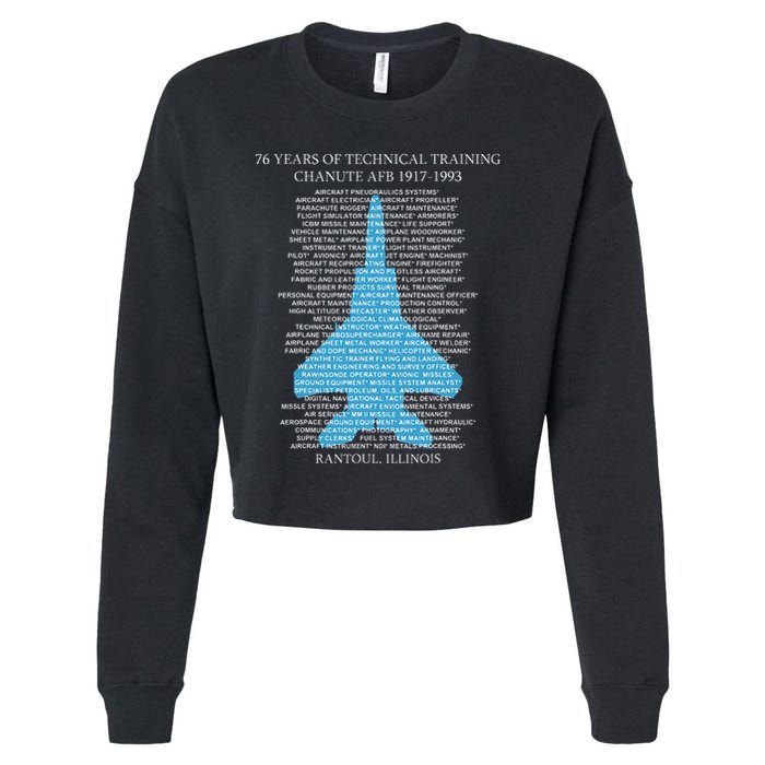 Chanute Afb F15 Eagletshirt Rantoul Illinois Cropped Pullover Crew