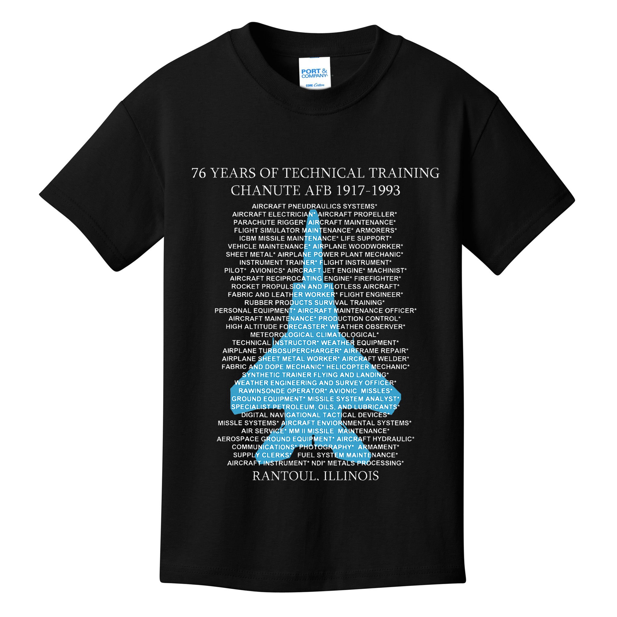 Chanute Afb F15 Eagletshirt Rantoul Illinois Kids T-Shirt