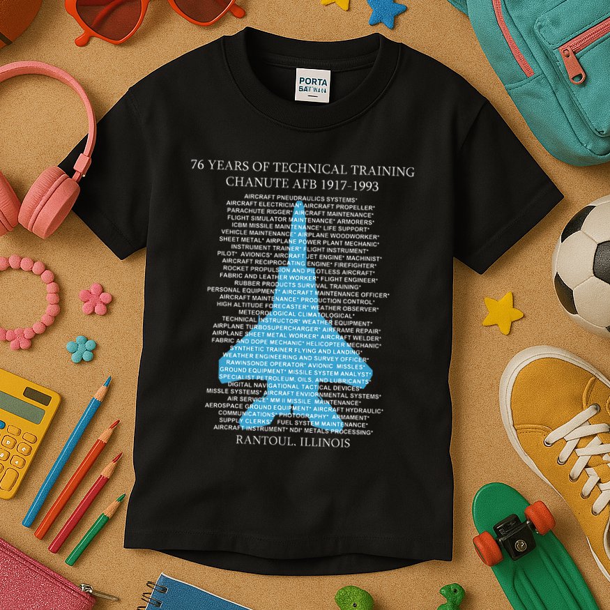 Chanute Afb F15 Eagletshirt Rantoul Illinois Kids T-Shirt