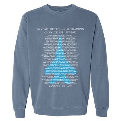 Chanute Afb F15 Eagletshirt Rantoul Illinois Garment-Dyed Sweatshirt