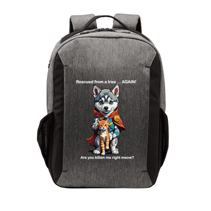 Cute Adorable Funny Gift Superhero Husky Puppy Cartoon Humor Vector Backpack