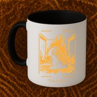 Capybara Amidst Flames This Is Fine Meme Art Mug