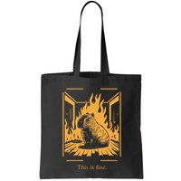 Capybara Amidst Flames This Is Fine Meme Art Bag